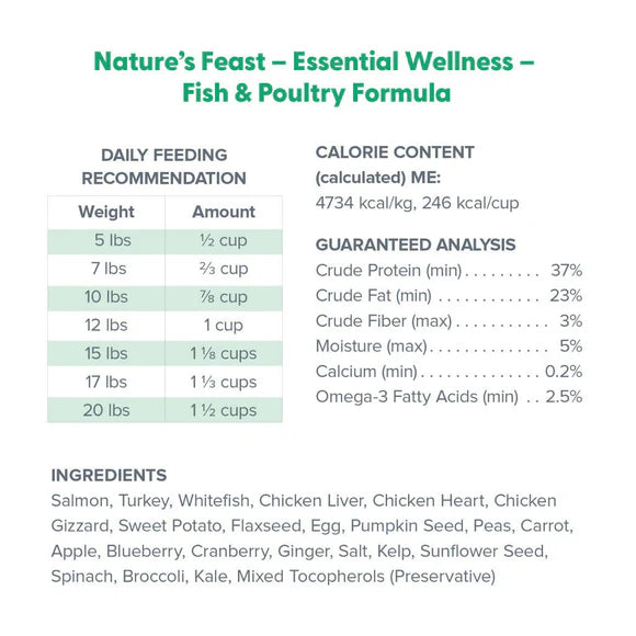 Dr.Marty🐱Nature's Feast Freeze Dried Essential Wellness Fish & Poultry 12oz