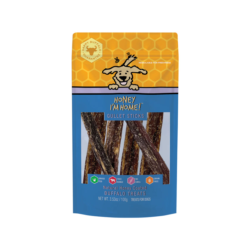Honey I'm Home🐶Honey Coated Buffalo Gullet Sticks 3.53oz