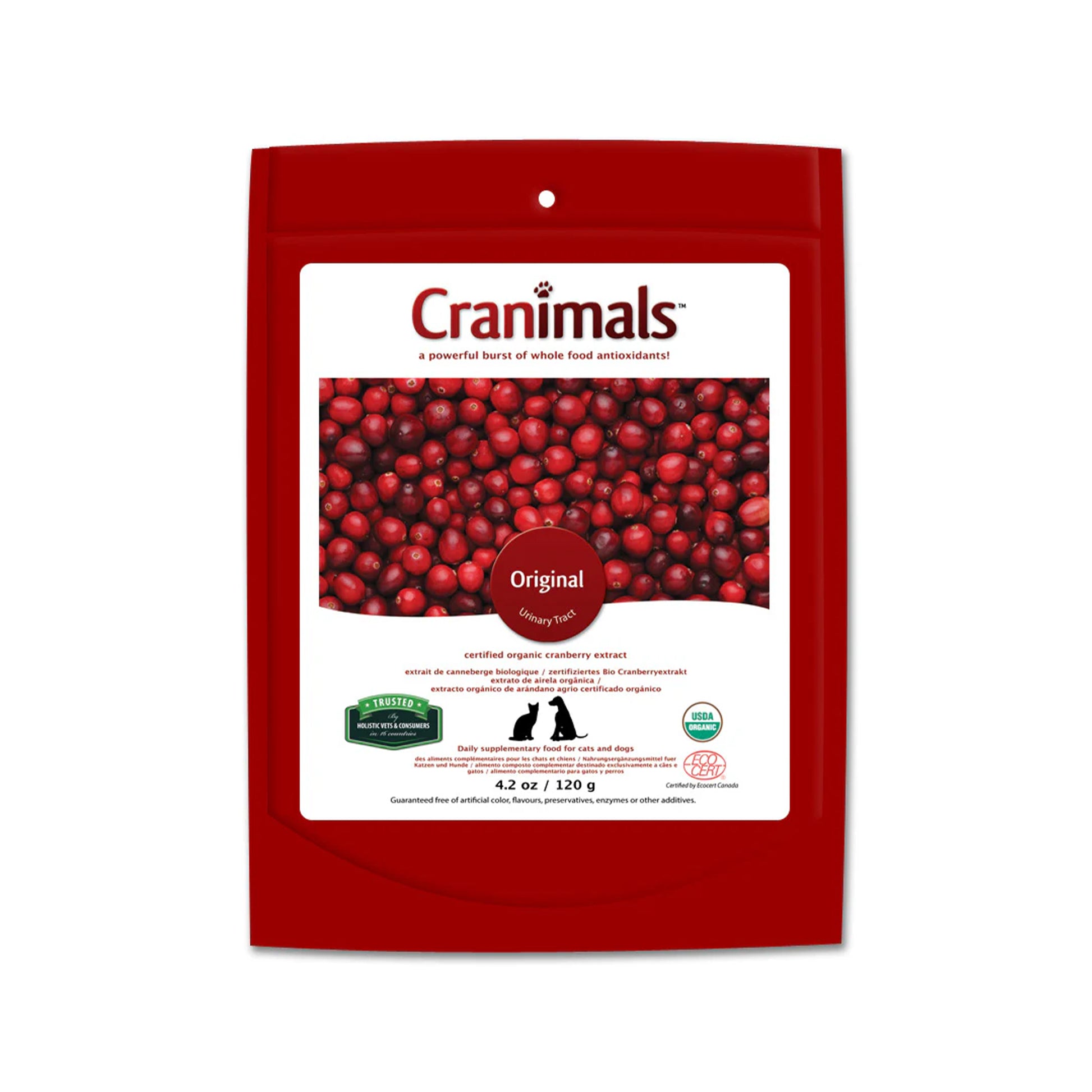 Cranimals🐱🐶Original Urinary Tract Organic Cranberry Extract Supplement 120g
