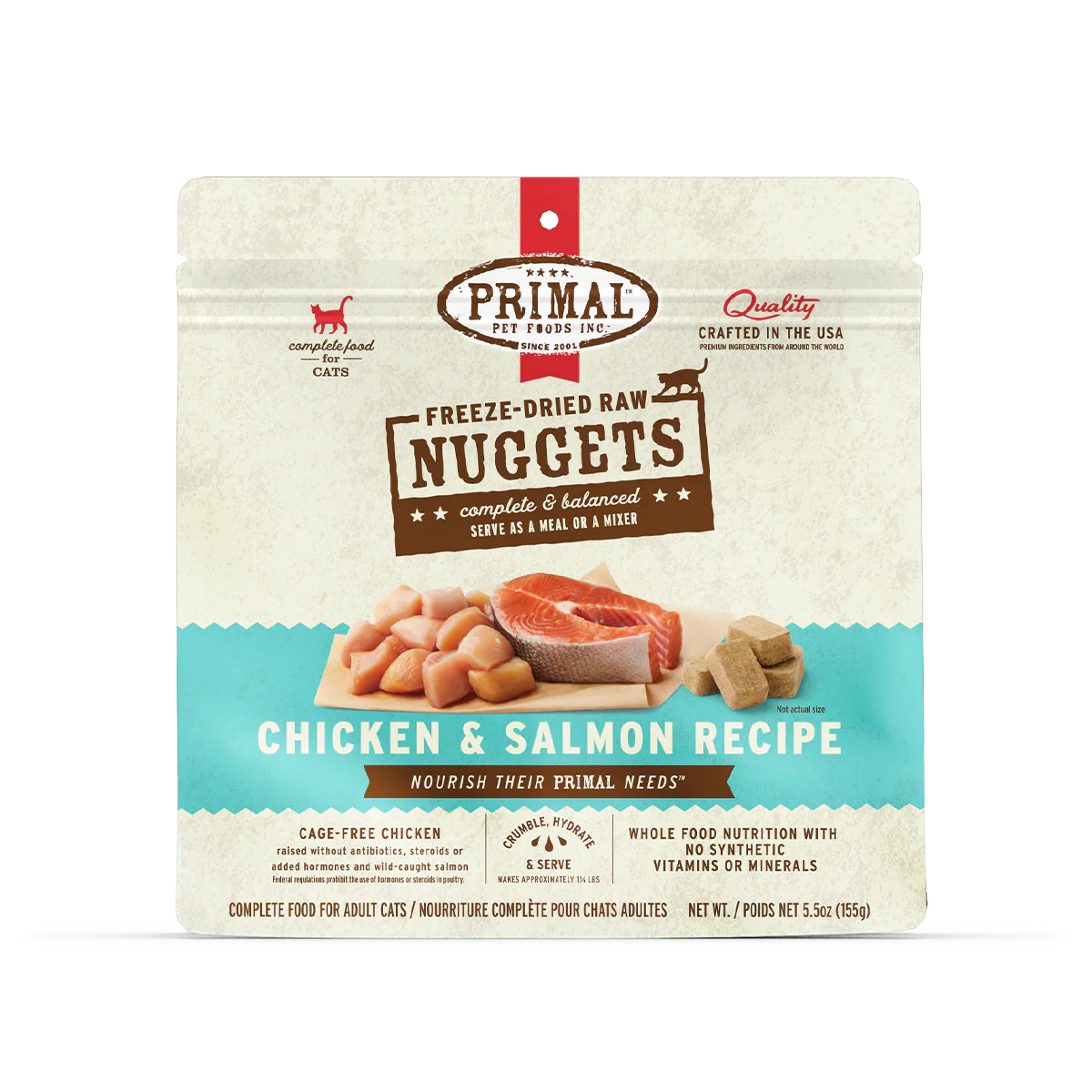 Primal🐱Freeze Dried Raw Nuggets Food 14oz