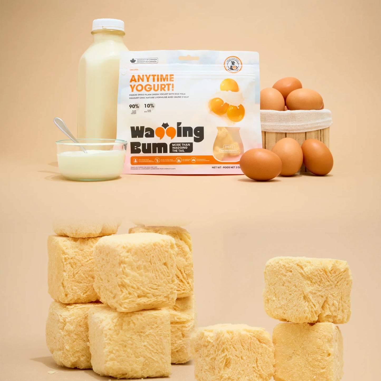 Wagging Bum🐱🐶Freeze Dried Egg Yolk Yogurt 2oz