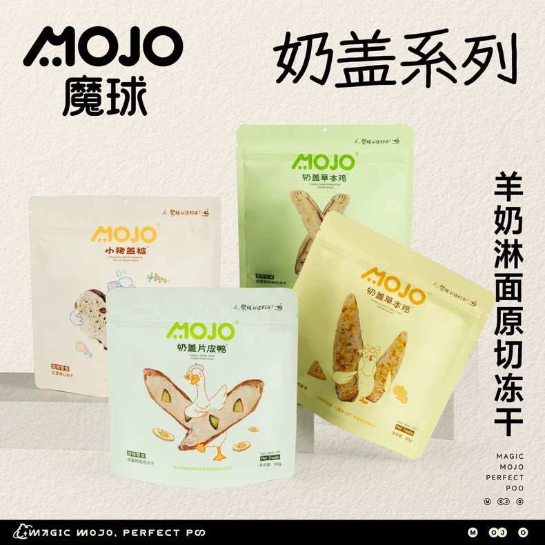 MOJO🐱🐶Freeze Dried Creamy Coated Cucumber & Duck Sliced 50g