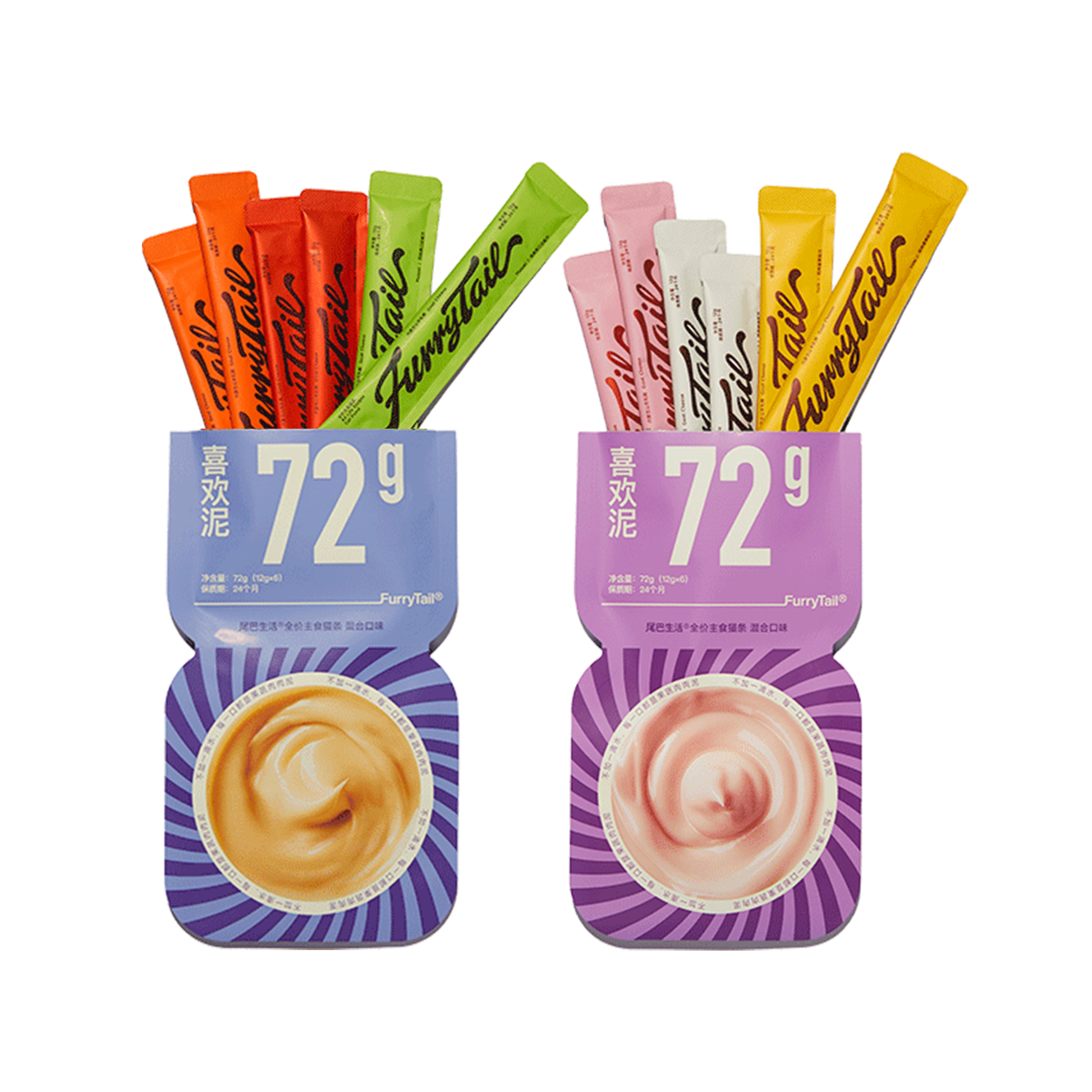 FurryTail🐱Likely Rainbow Complete Mousse Churu 12g*6