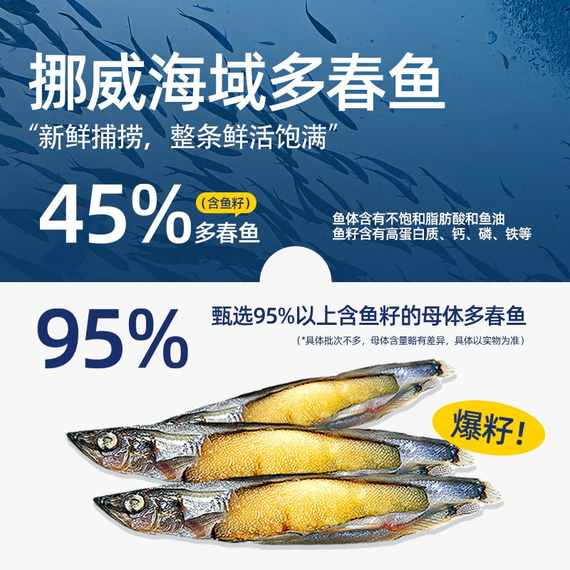 ZIIKY🐱Freeze Dried Complete Food Capelin & Fish Roe 200g