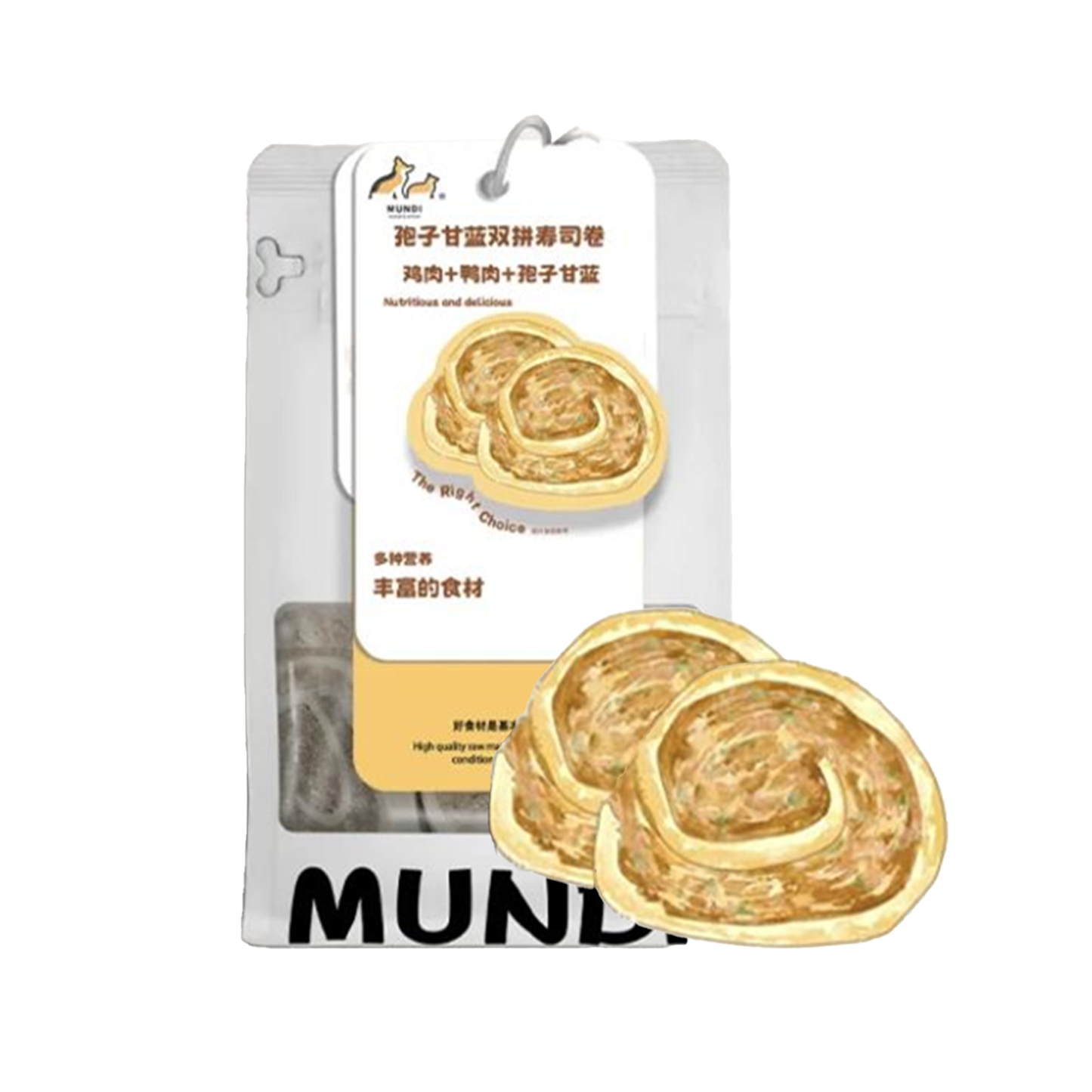 MUNDI🐱🐶Freeze Dried Brussels Sprouts Duo Sushi Roll 50g