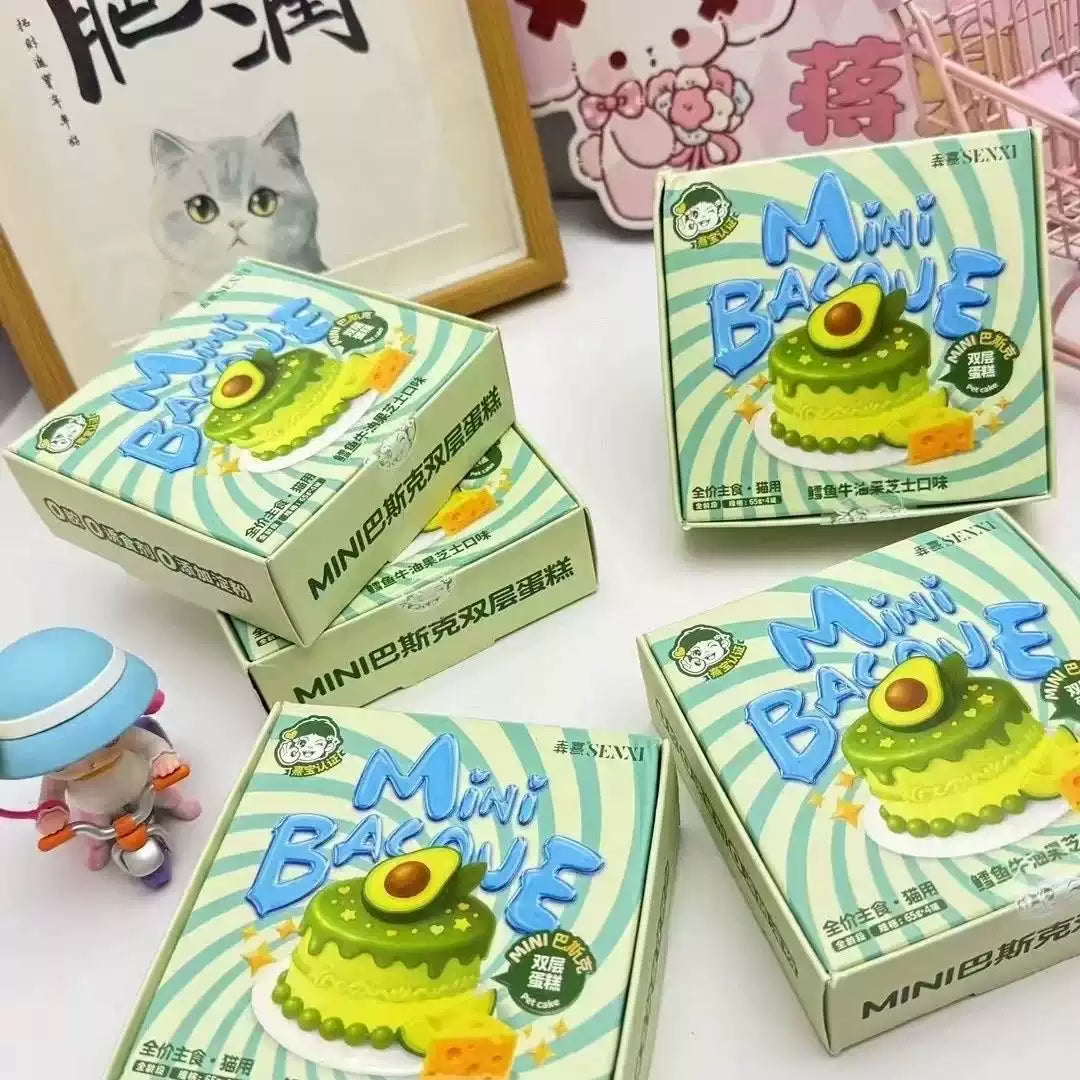 SENXI🐱Double Layer Basque Burnt Cheesecake Wet Food 65g*4