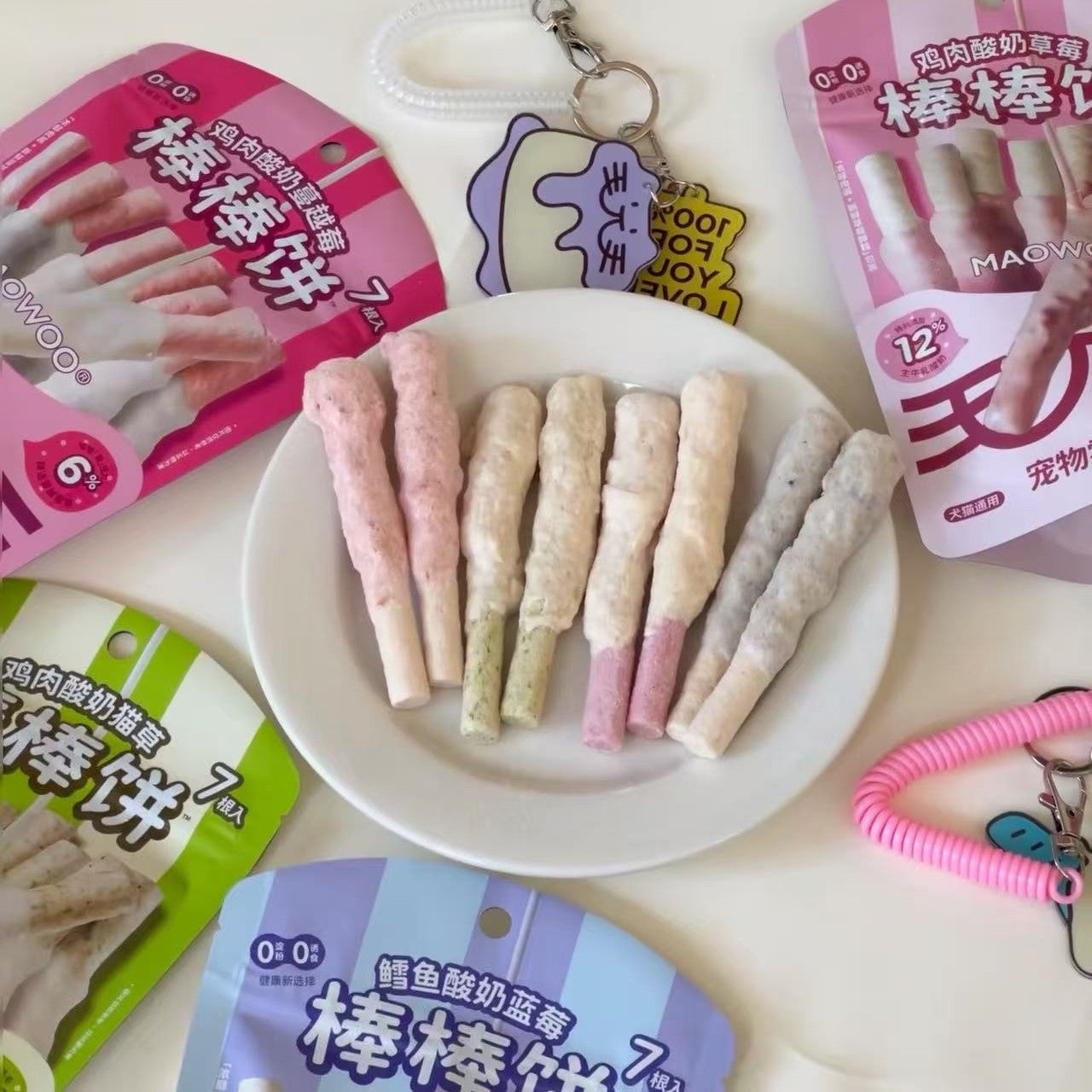 MAOWOO🐱🐶12% Yogurt & Fresh Fruit Freeze Dried Pocky Stick 24g