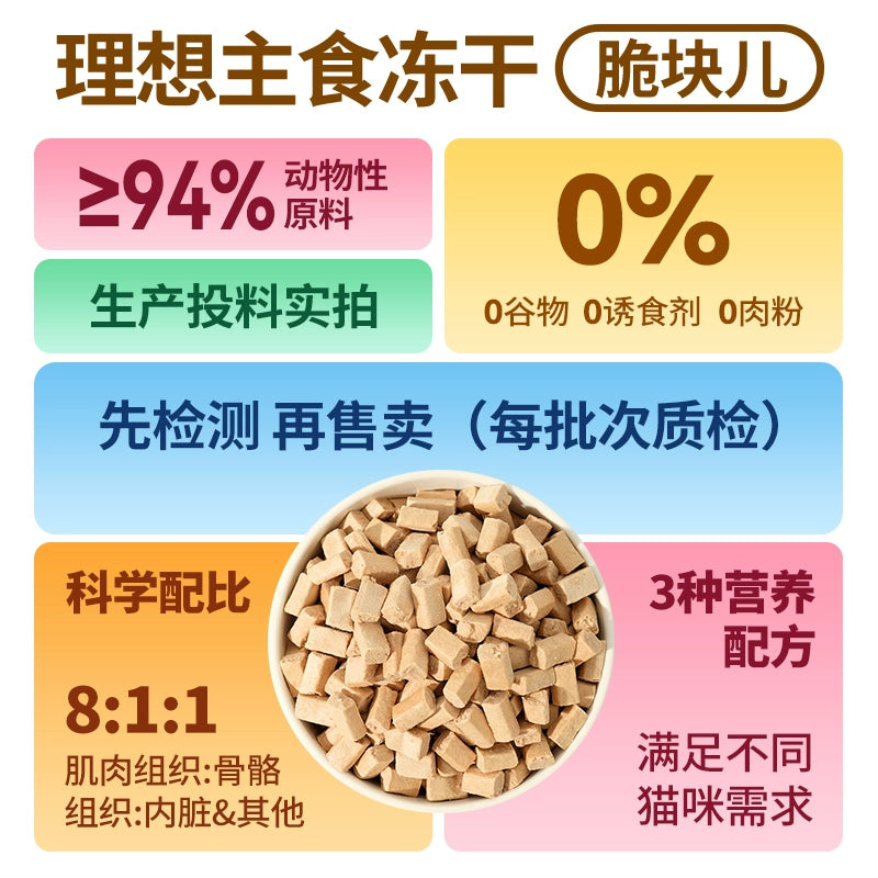 MeowFans🐱2.0 Crunchy Bites Freeze Dried Complete Food