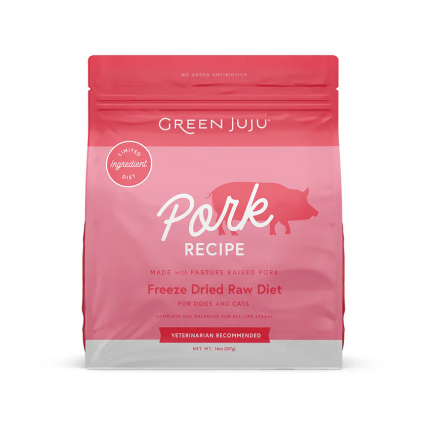 Green JuJu🐶Freeze Dried Raw Diet Pork Recipe 14oz
