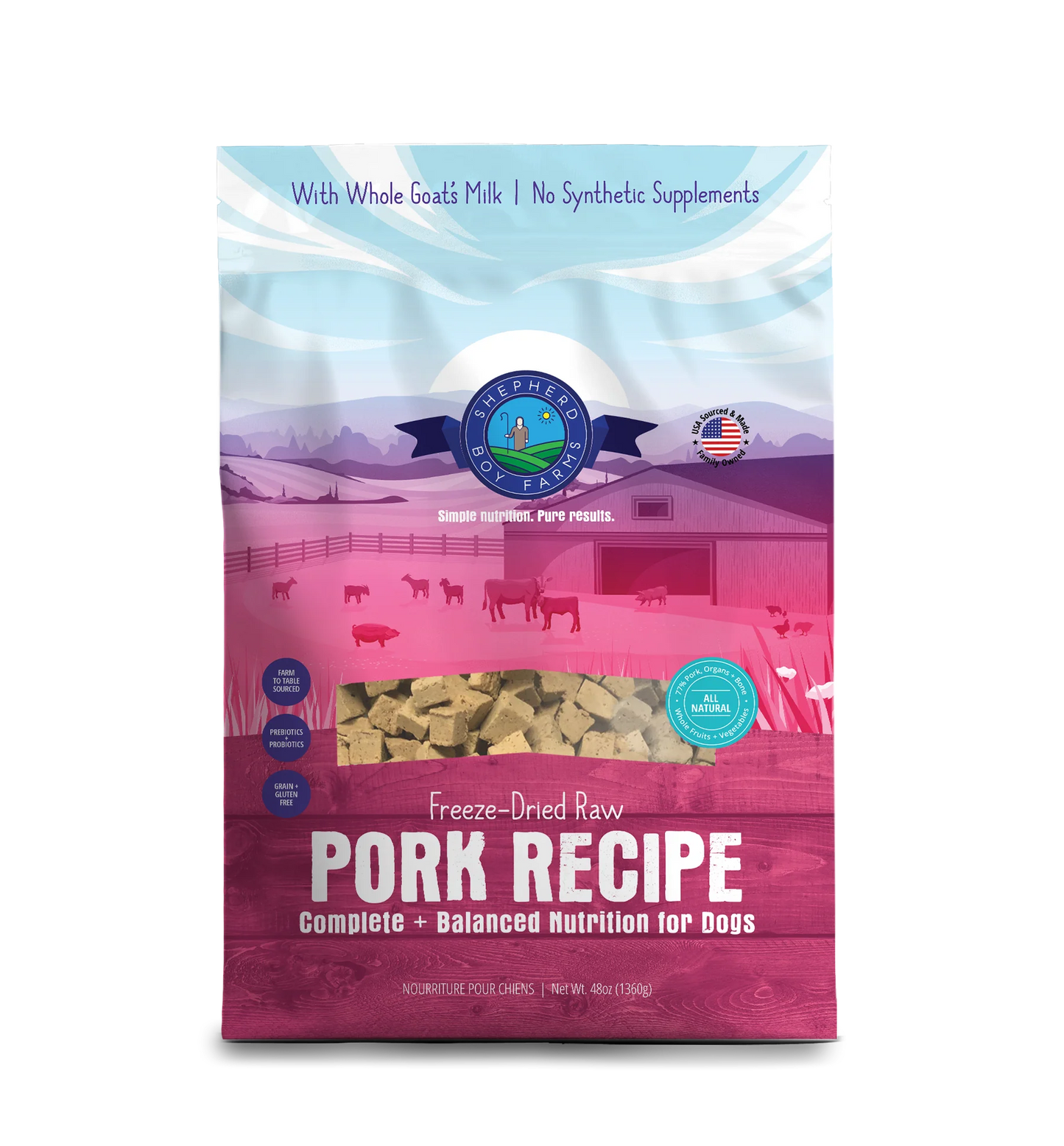 Shepherd Boy Farms🐱🐶Freeze-Dried Raw Food - Pork Platter