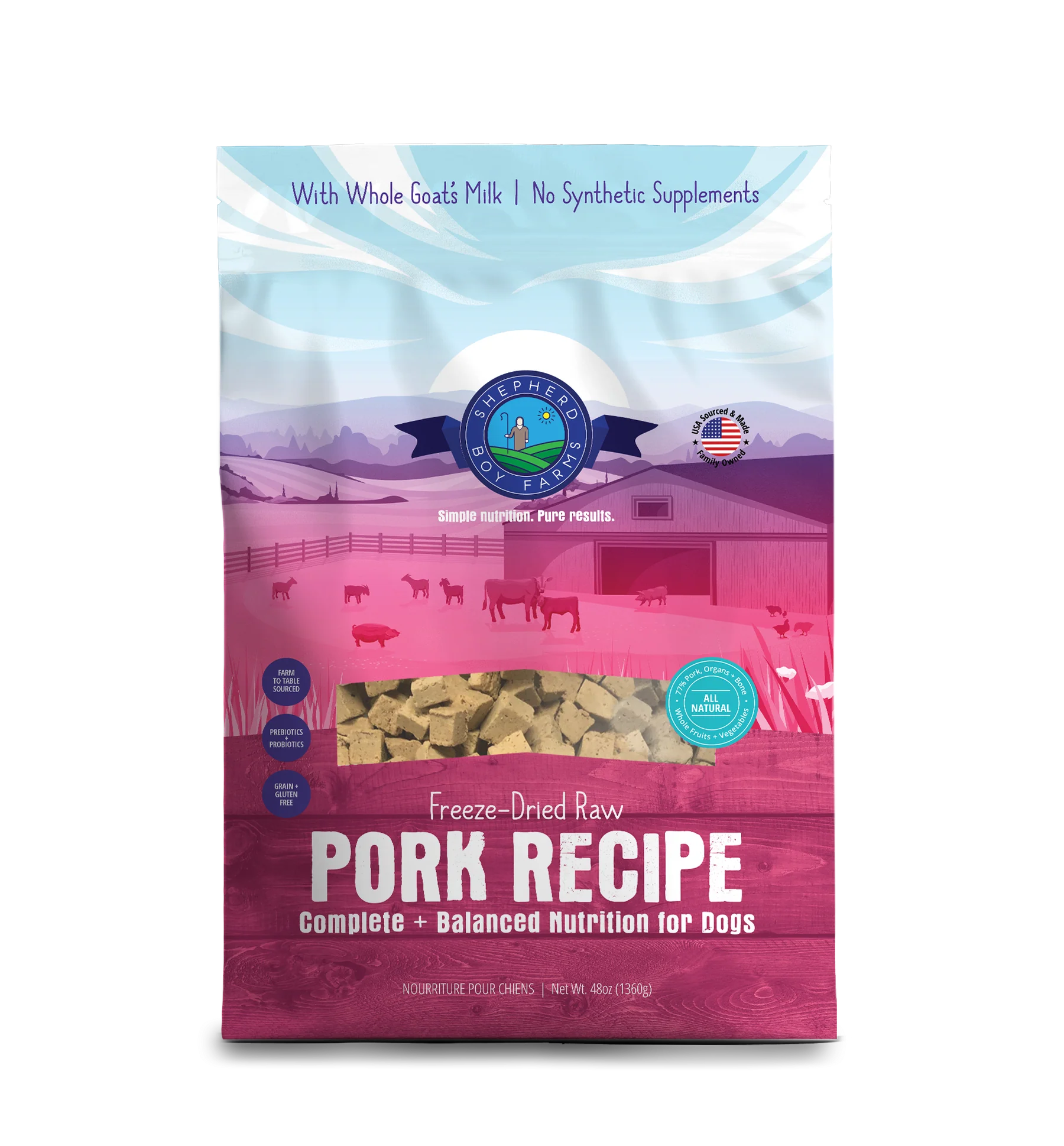 Shepherd Boy Farms🐱🐶Freeze-Dried Raw Food - Pork Platter