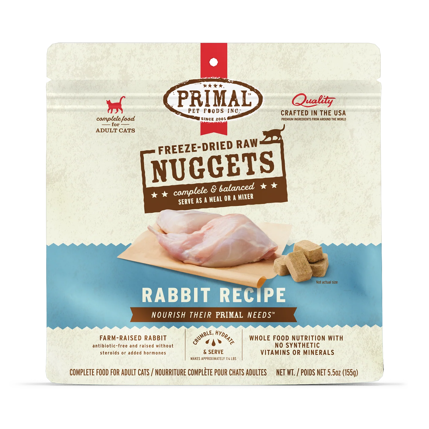 Primal🐱Freeze Dried Raw Nuggets Food 14oz