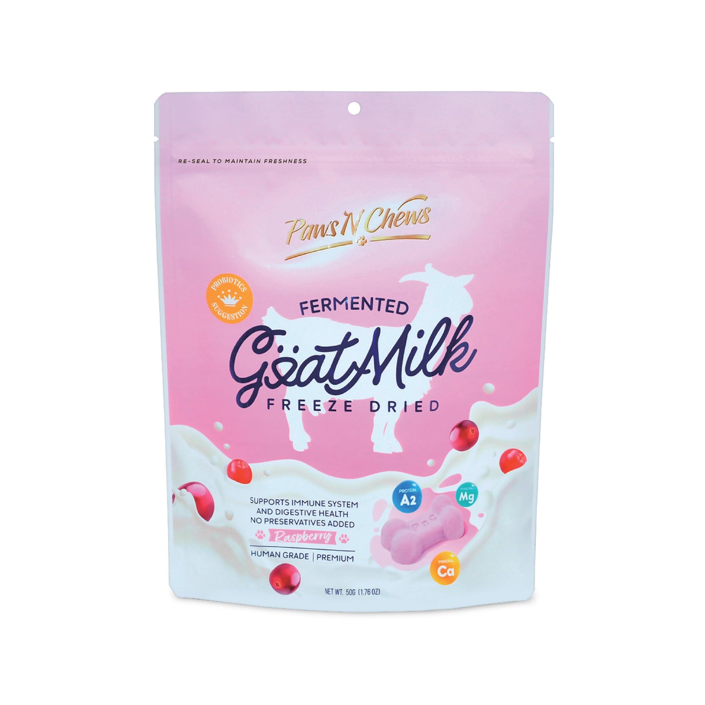 Paws N Chews🐱🐶Freeze Dried Fermented Goat Milk Probiotic 50g