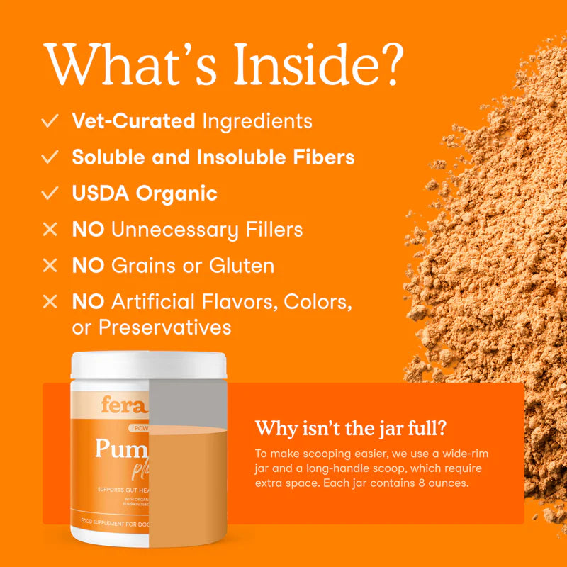 Fera Pets🐱🐶Pumpkin Plus Fiber Support 227g
