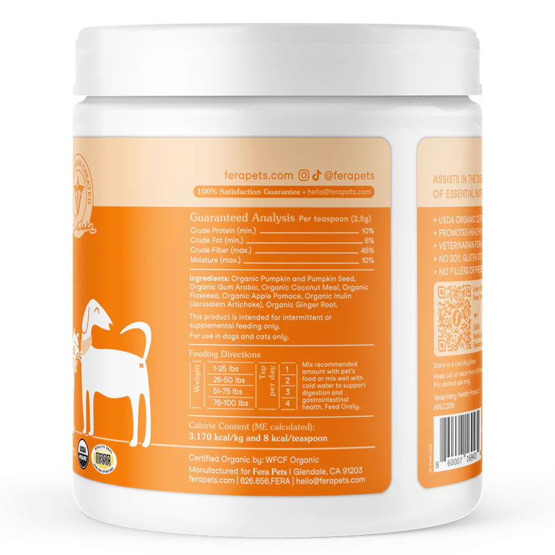 Fera Pets🐱🐶Pumpkin Plus Fiber Support 227g