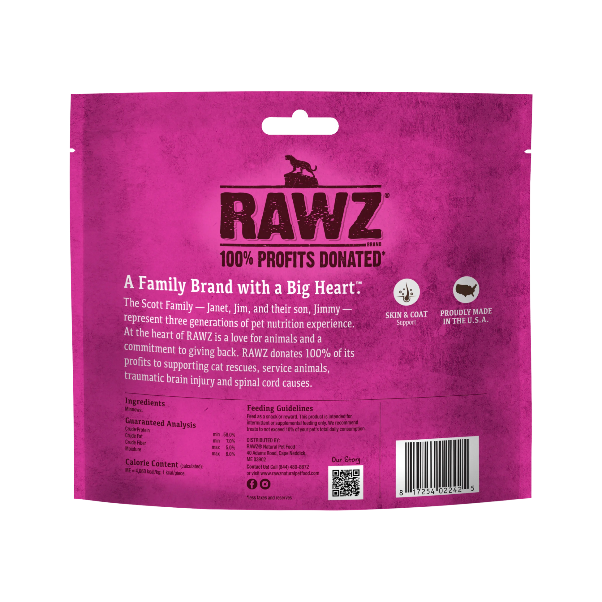 RAWZ🐱Freeze Dried Minnows Crunchy Treats 1oz