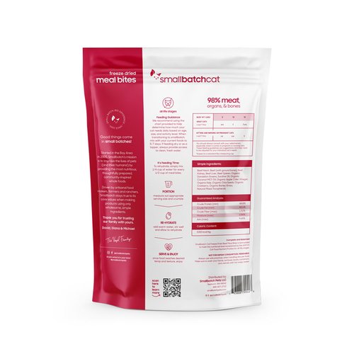 Smallbatch🐱Freeze Dried Meal Bites - Beef 10oz