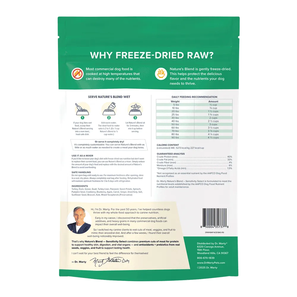 Dr.Marty🐶Nature's Blend Sensitivity Select Freeze Dried Raw Food