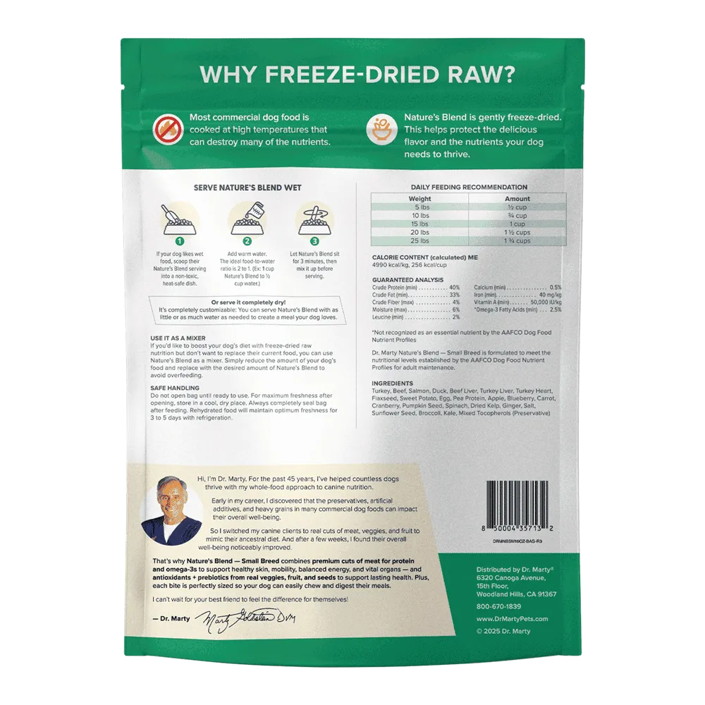 Dr.Marty🐶Nature's Blend Small Breed Freeze Dried Raw Food