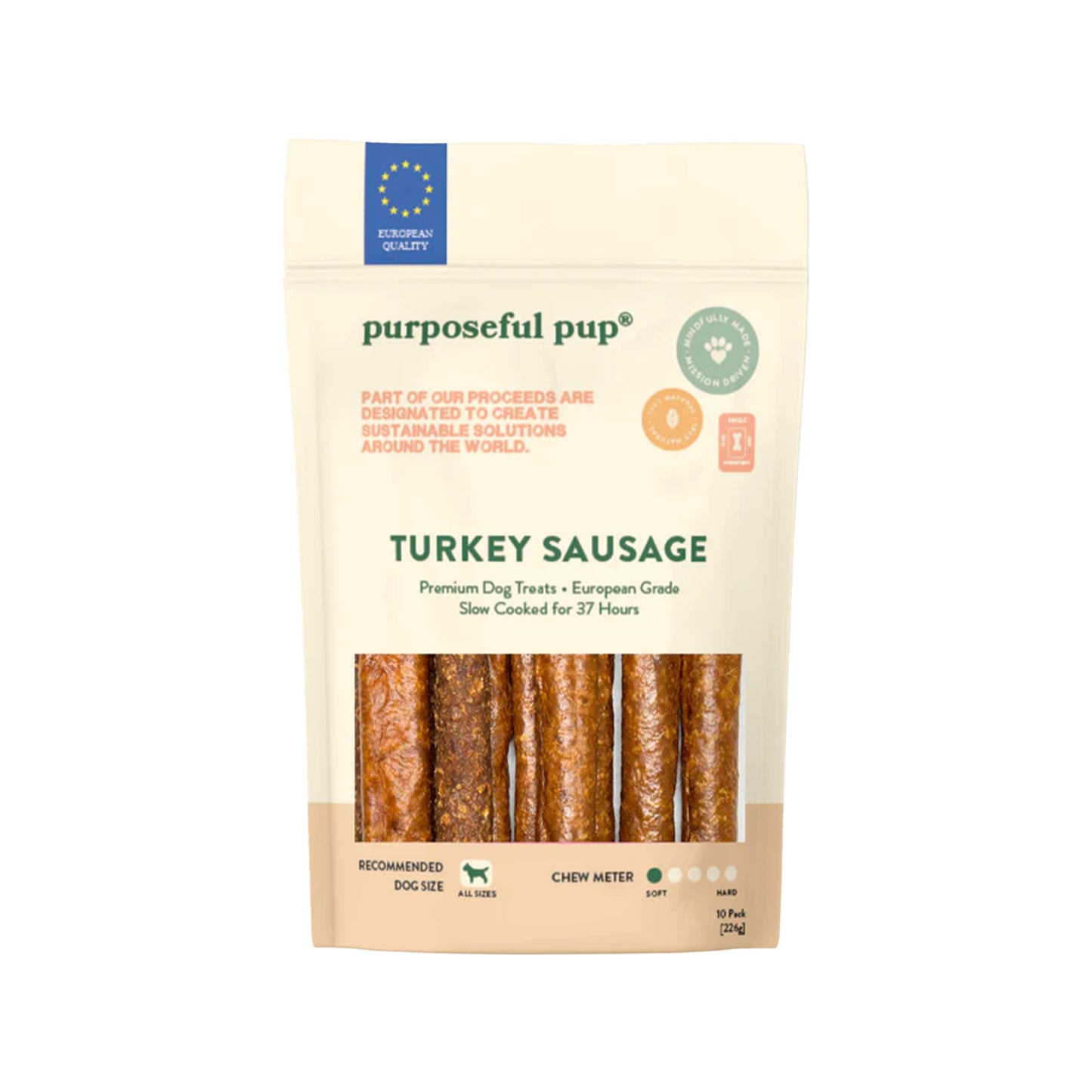 Purposeful Pup🐶Soft & Juicy Sausage Chew 10Pk