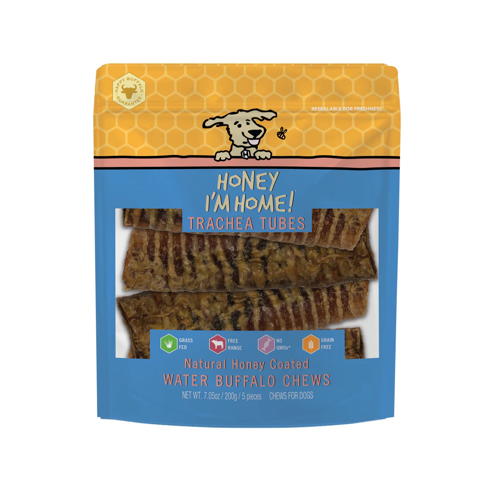 Honey I'm Home🐶Honey Coated Buffalo Trachea Tubes 5pk