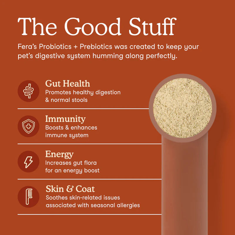 Fera Pets🐱🐶USDA Organic Probiotics + Prebiotics 72g