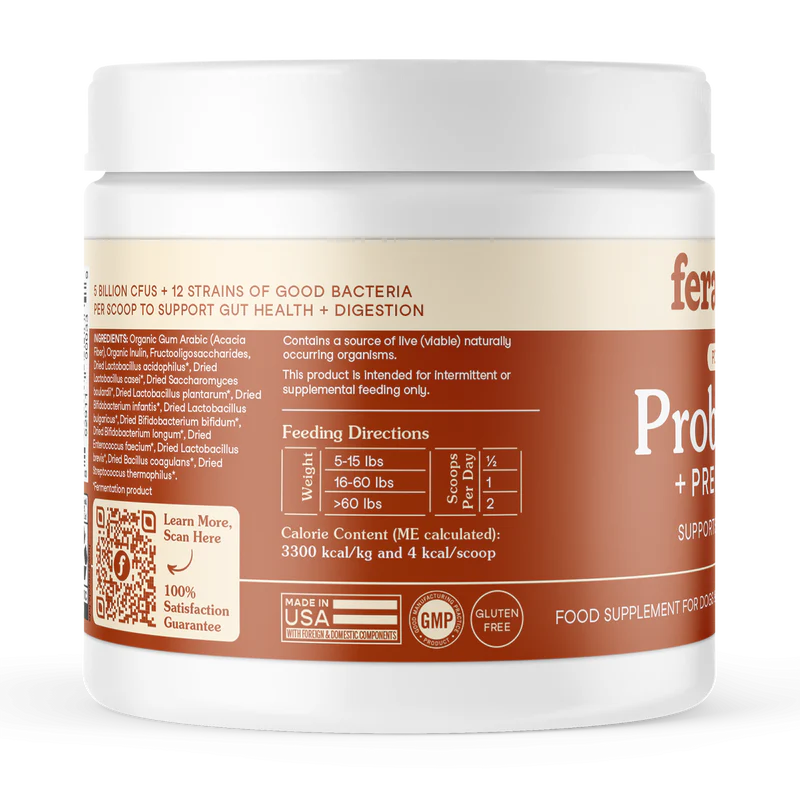 Fera Pets🐱🐶USDA Organic Probiotics + Prebiotics 72g