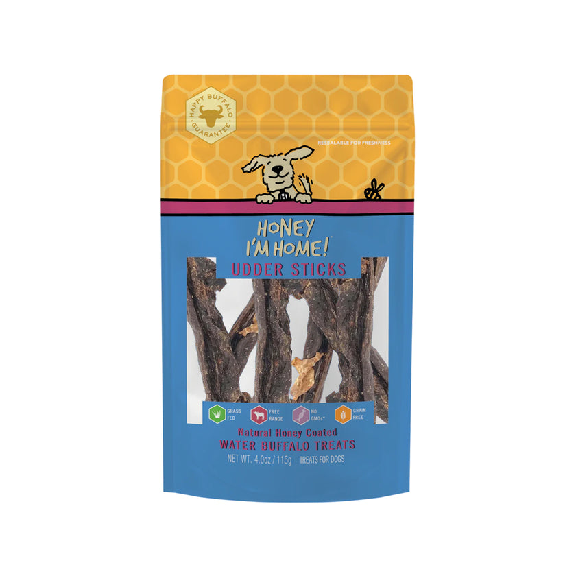 Honey I'm Home🐶Honey Coated Buffalo Udder Sticks 4oz