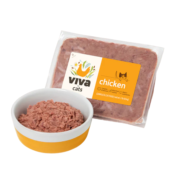 Viva Raw🐱Frozen Cat Complete Meal - Ground Chicken 2lb