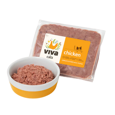 Viva Raw🐱Frozen Cat Complete Meal - Ground Chicken 2lb