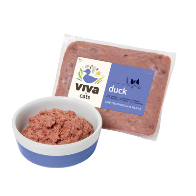 Viva Raw🐱Frozen Cat Complete Meal - Ground Duck 2lb