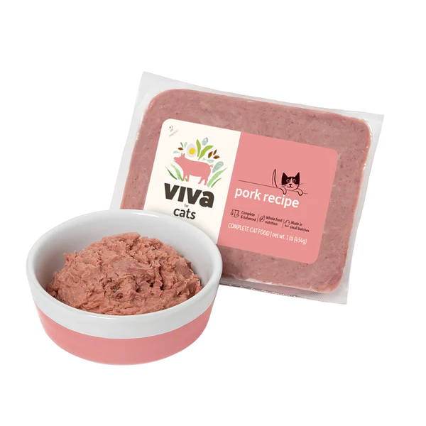 Viva Raw🐱Frozen Cat Complete Meal - Ground Pork 2lb