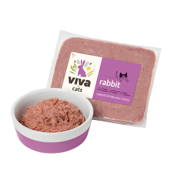 Viva Raw🐱Frozen Cat Complete Meal - Ground Rabbit 2lb