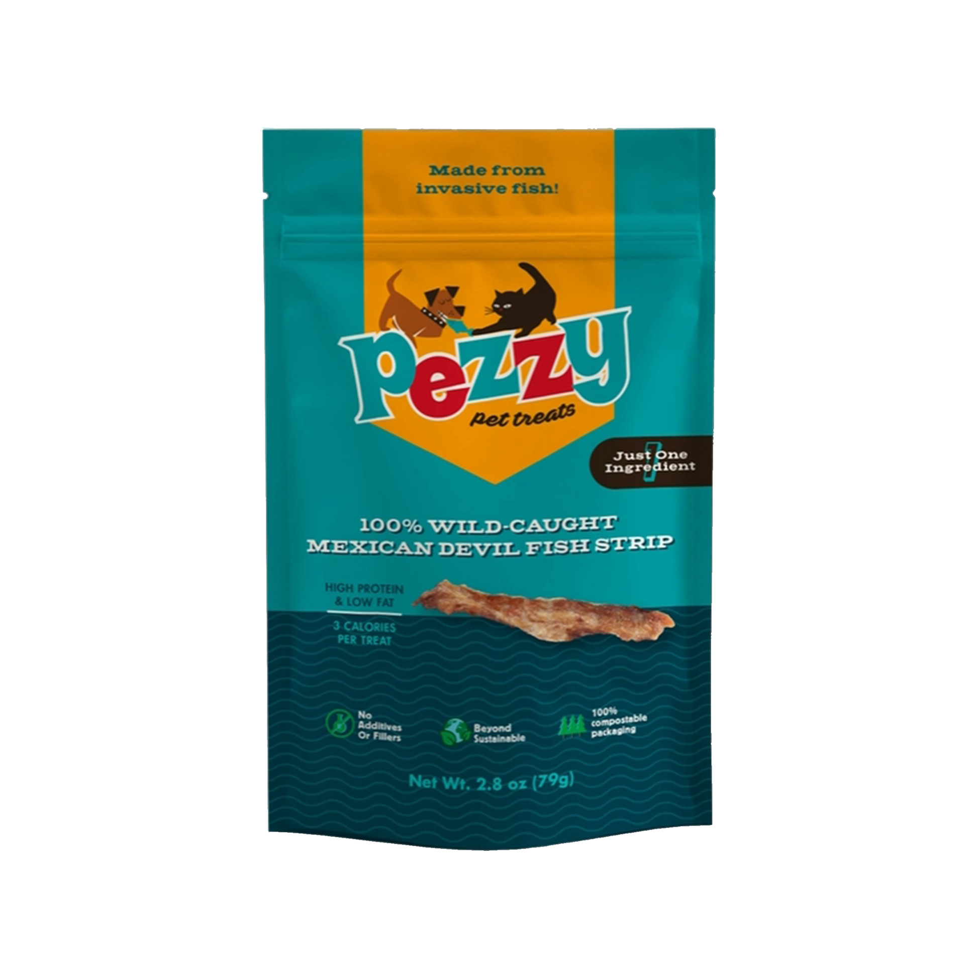 Peezy🐱🐶Devil Fish Strips Single Ingredient 2.8oz