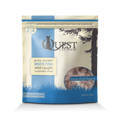 Steve's🐱Quest Freeze Dried Nuggets - Whitefish 10oz