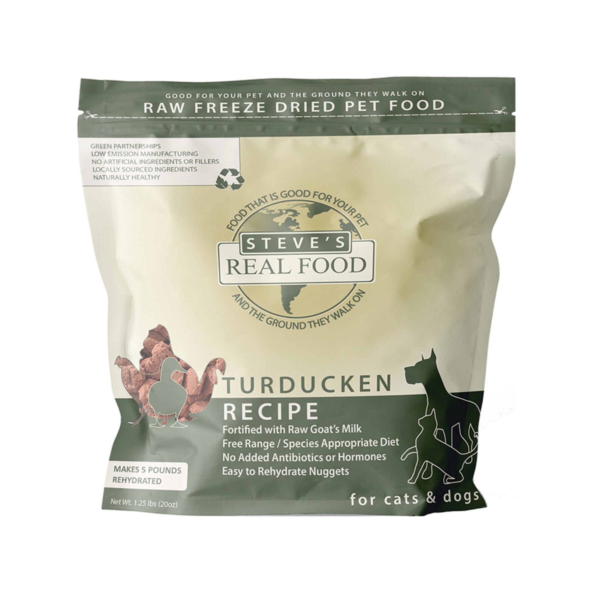 Steve's🐱🐶Freeze Dried Nuggets - Turducken 1.25lb