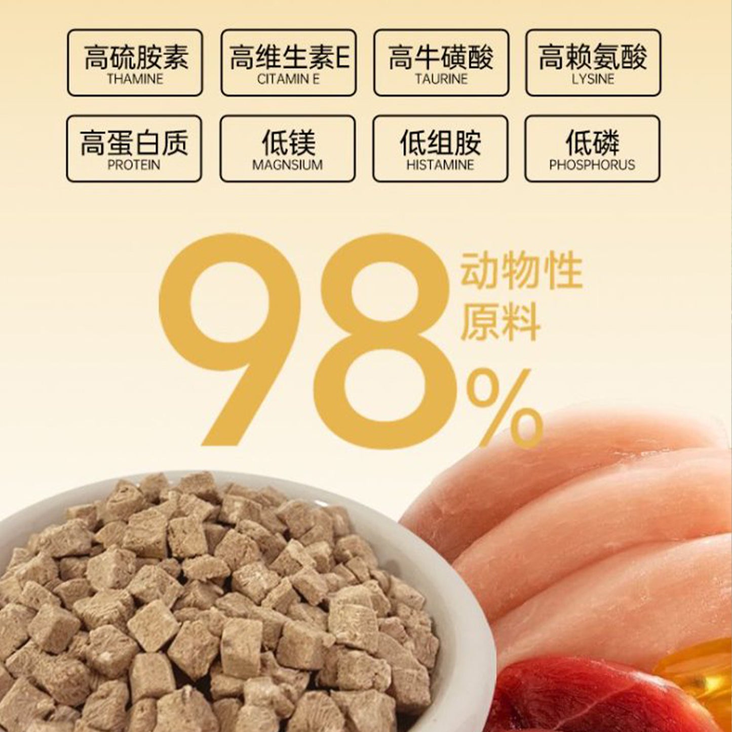 GootFineFood🐱Complete Freeze Dried Food - Chicken Rabbit & 5% Sika Deer Recipe