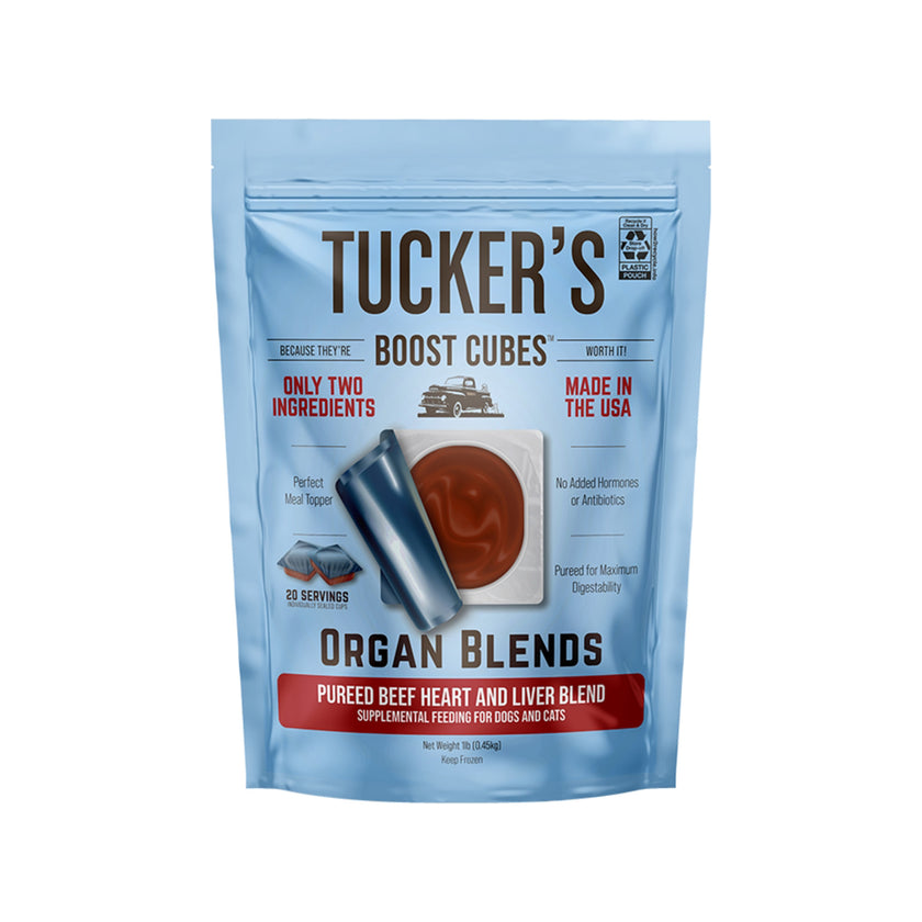 Tucker's🐱🐶Raw Frozen Boost Cube Organ Blends 1lb