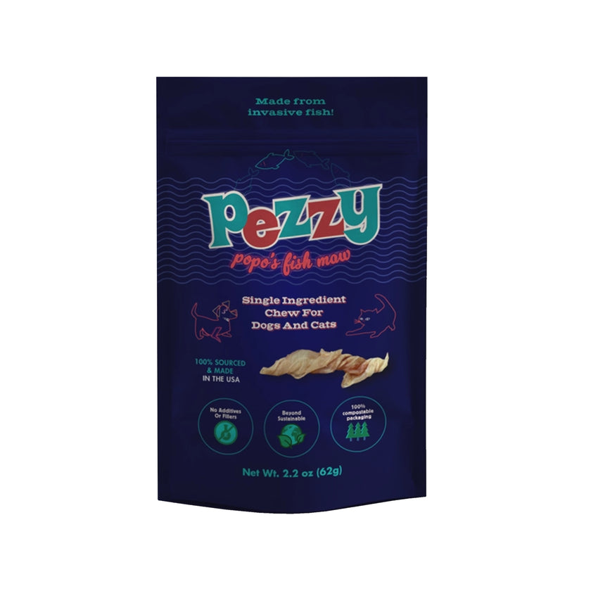 Peezy🐱🐶Silver Carp Fish Maw Single Ingredient Chew 2.2oz