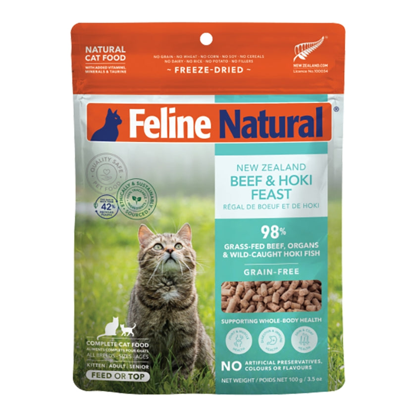 Feline Natural🐱Beef & Hoki Feast Freeze Dried Cat Food