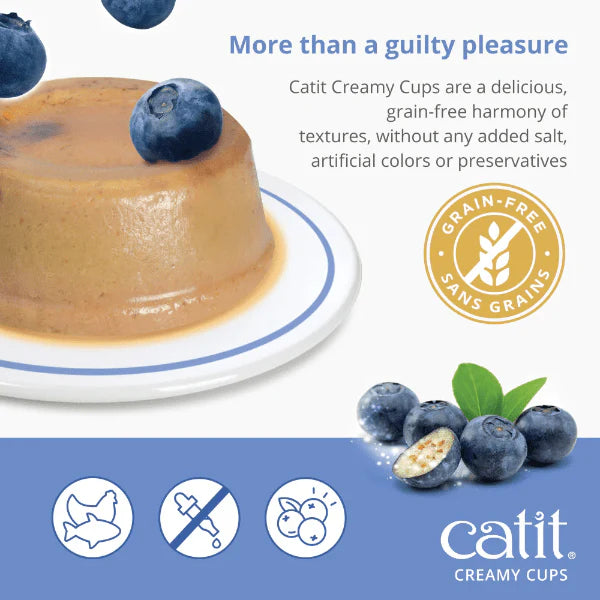 Catit🐱Creamy Cups Chicken Mousse & Blueberry 4*25g