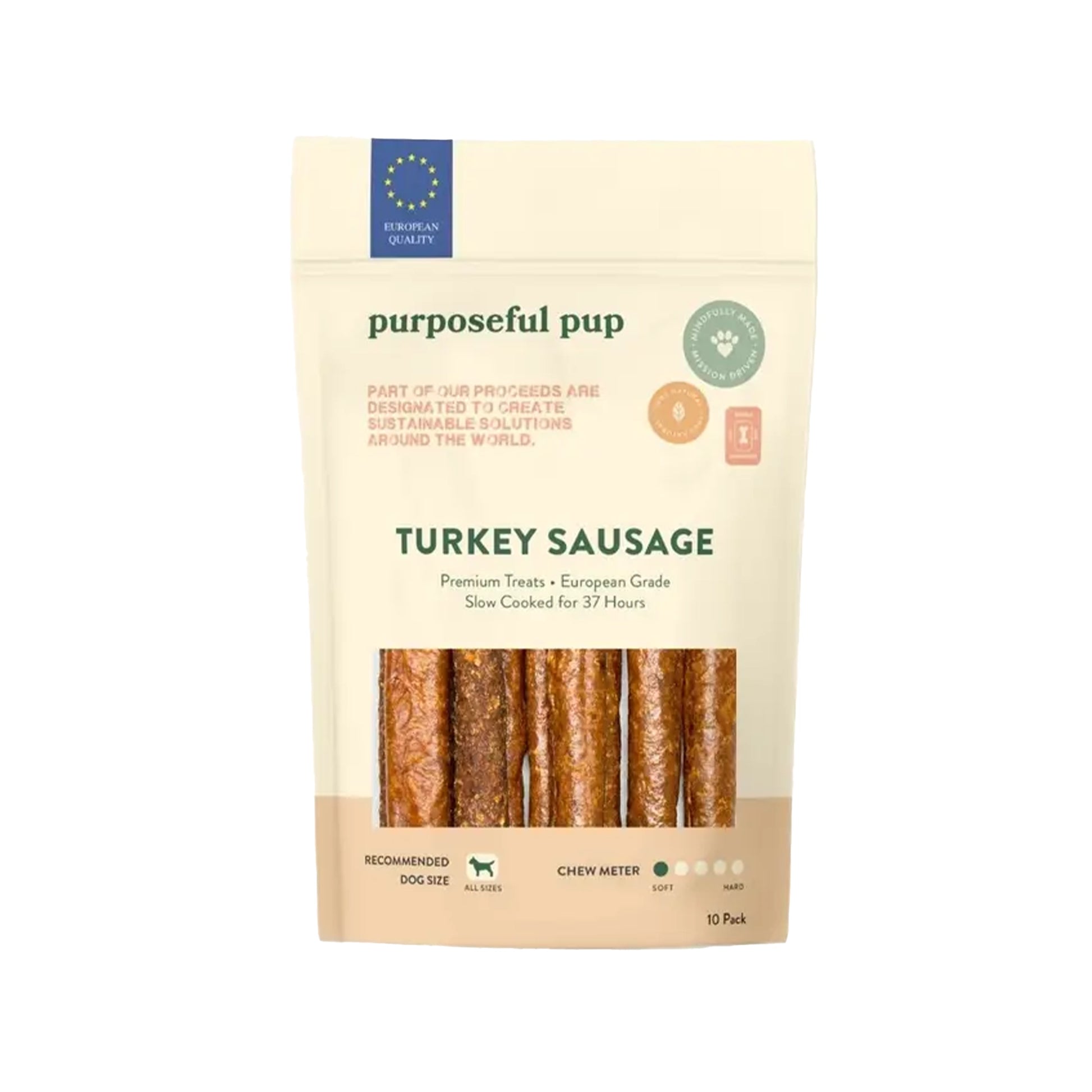 Purposeful Pup🐶Turkey Sausage Juicy Soft Chew 10Pk
