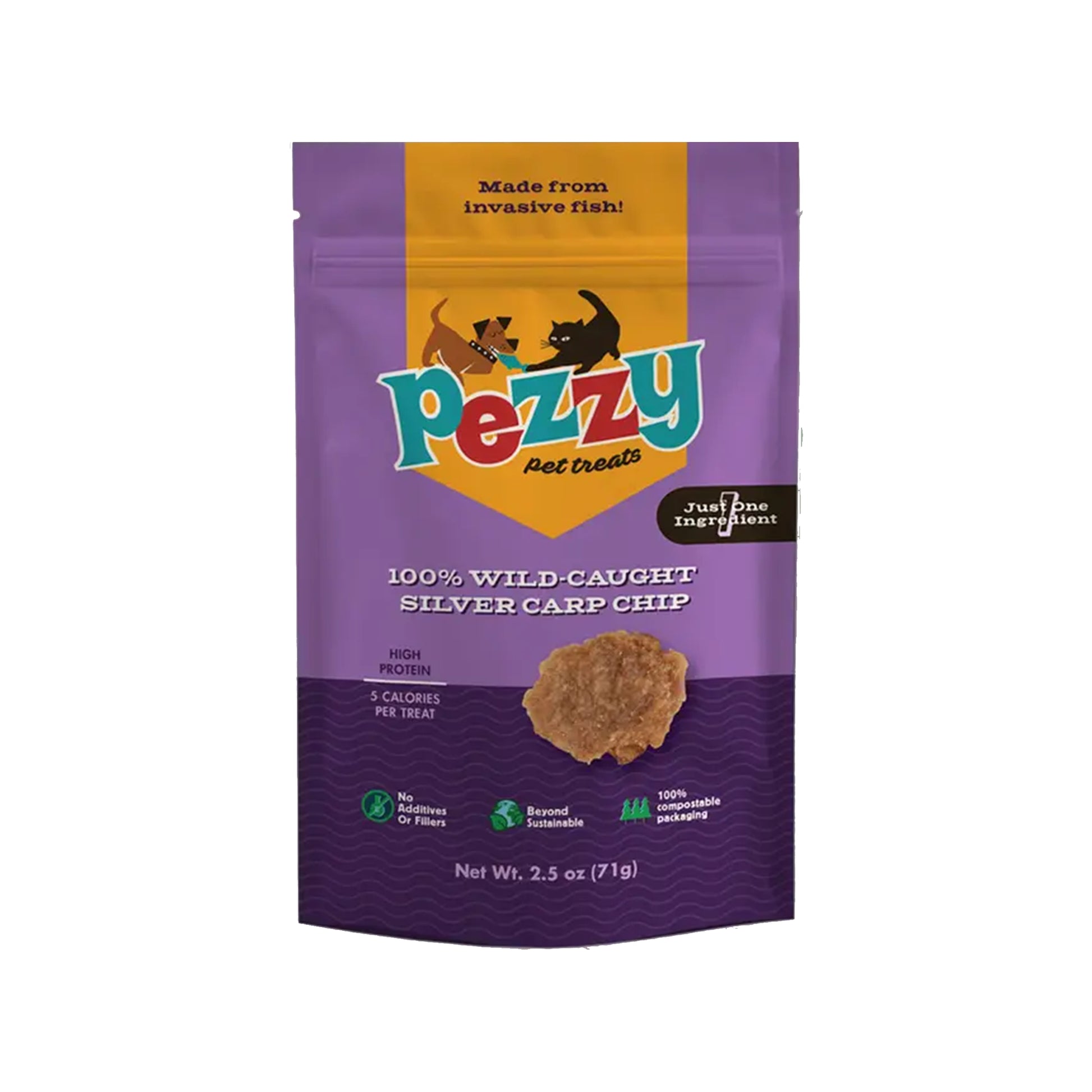Peezy🐱🐶Silver Carp Chips Single Ingredient 2.5oz