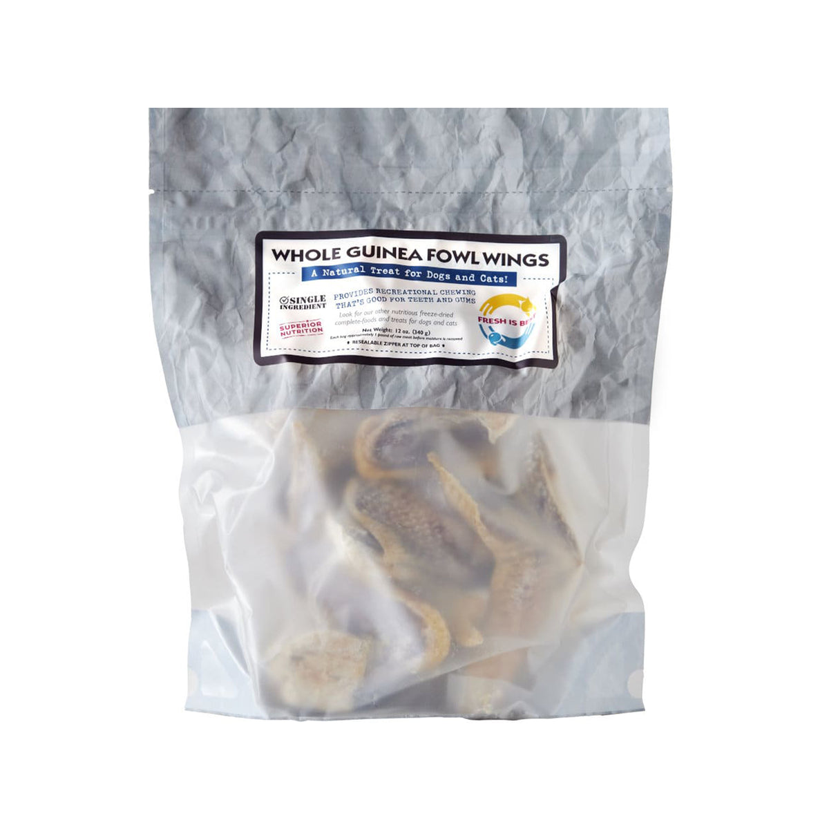 Fresh Is Best🐱🐶Freeze Dried Whole Guinea Fowl Wings 12oz