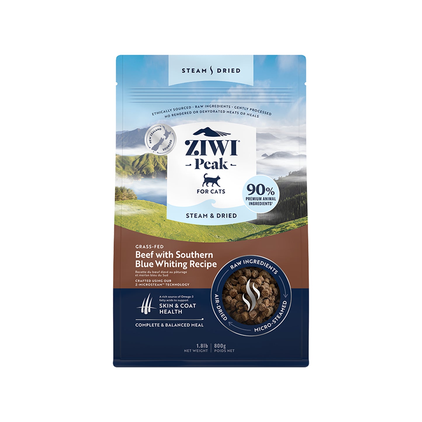 ZIWI🐱Steam & Dried Beef with Southern Blue Whiting Recipe