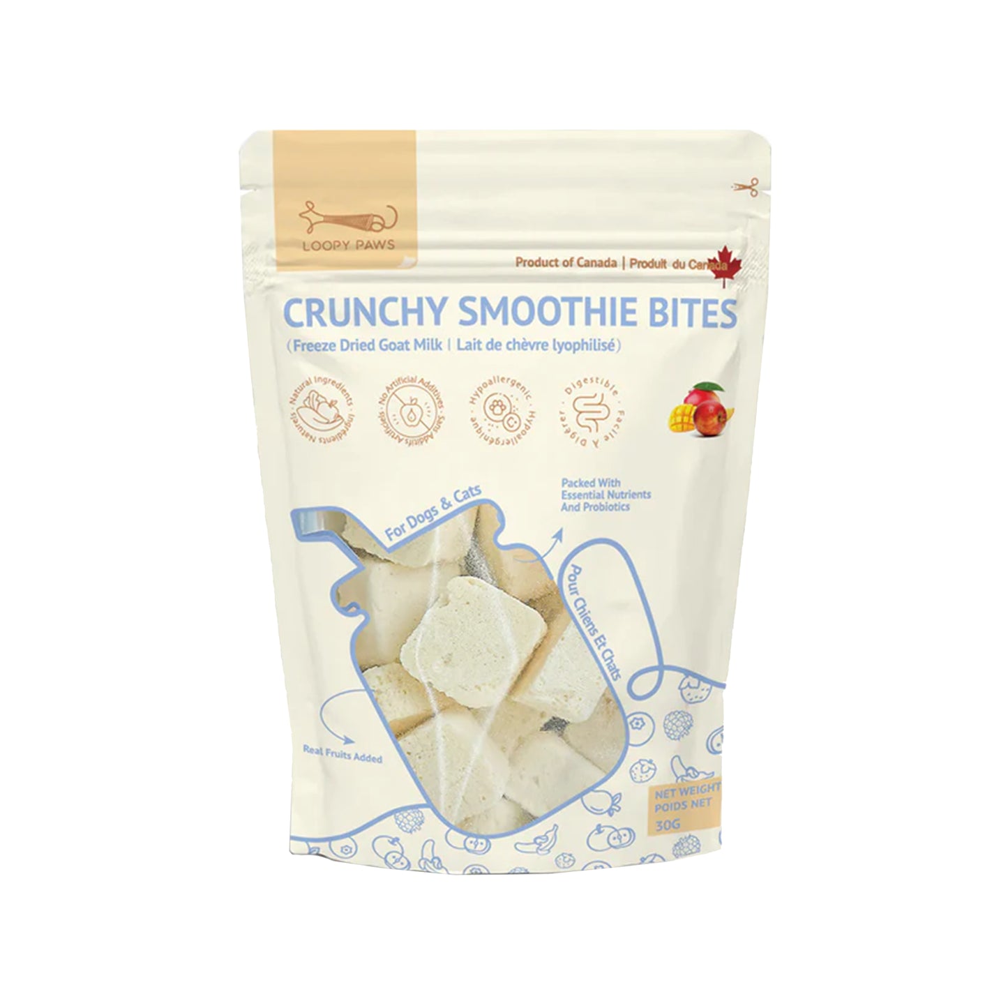 Loopy Paws🐱🐶Crunchy Smoothie Bites Mango & Apple 30g