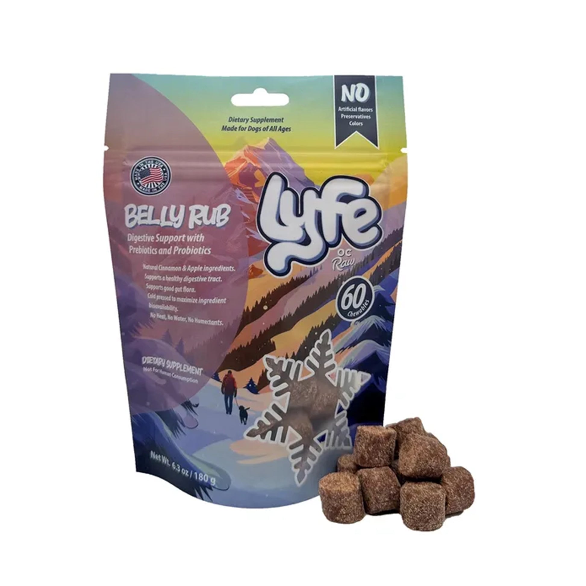 OC Lyfe🐶Cold Press Functional Chews - Belly Rub Digestive 6.3oz