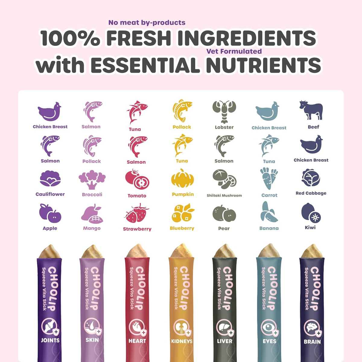 Choolip🐱🐶Squeeze Vita Stick Variety Pouch 7pk