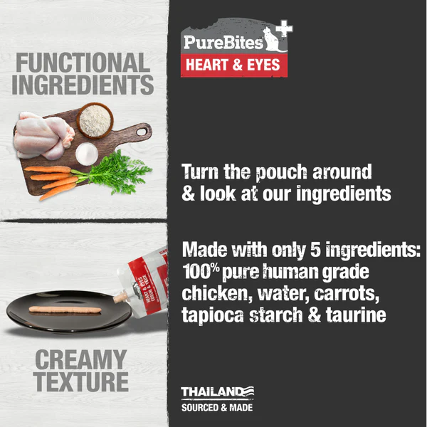 PureBites🐱Squeezable Creamy Heart & Eyes 2.5 oz