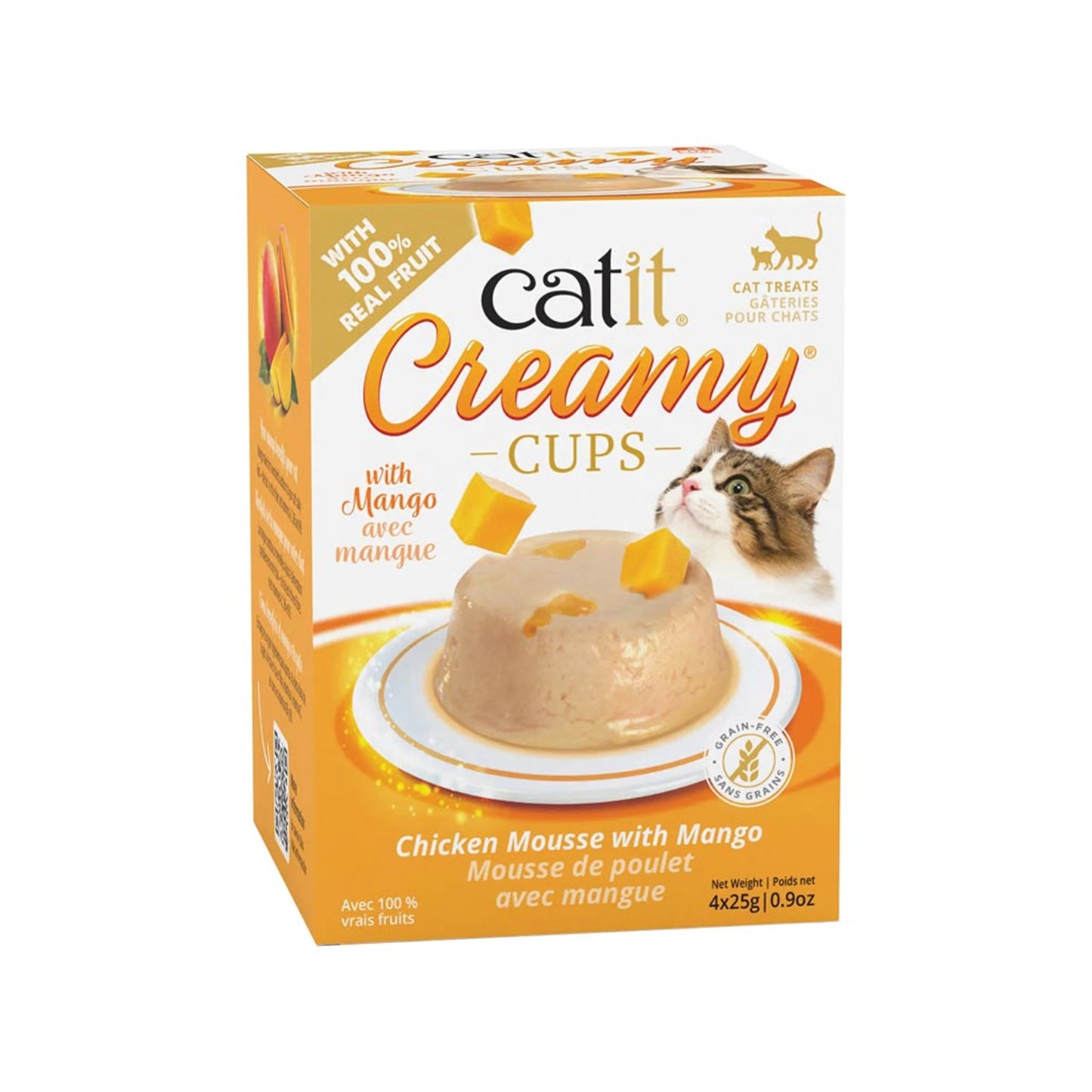 Catit🐱Creamy Cups Chicken Mousse & Mango 4*25g
